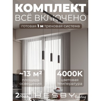 Комплект трековый Hesby Lighting Skylite №12 HSBL_kompl_S012_NI1B4K