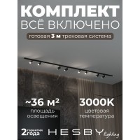 Комплект трековый Hesby Lighting Skylite №3 HSBL_kompl_S003_NI3B3K