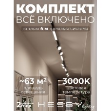 Комплект трековый Hesby Lighting Skylite №14 HSBL_kompl_S014_NI4B3K