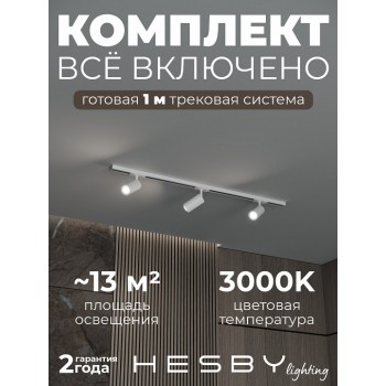 Комплект трековый Hesby Lighting Skylite №3 HSBL_kompl_S003_NI1W3K