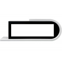 Каминокомплект Basel R - Белый с черным с очагом Vision 42 LOG LED