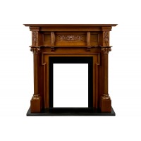Каминокомплект Oxford - Белый с очагом Fobos FX M Brass Каминокомплект Oxford - Белый с очагом Fobos FX M Brass