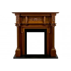 Каминокомплект Oxford - Белый с очагом Fobos FX M Brass