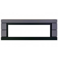 Каминокомплект Modern - Белый с черным (Глубина 300 мм) с очагом Vision 42 LOG LED