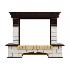 Портал Pierre Luxe - Темный дуб / Белый (Высота 1075мм)