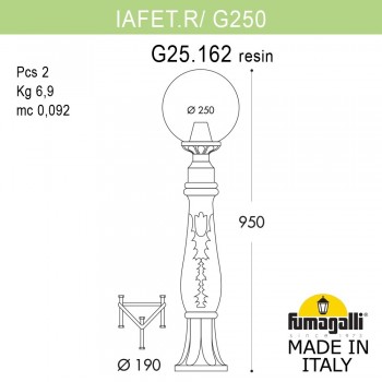 Садовый светильник-столбик FUMAGALLI IAFAET.R/G250 G25.162.000.VZE27