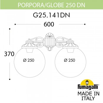 Светильник уличный настенный FUMAGALLI PORPORA/G250 G25.141.000.BYE27DN