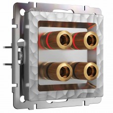 Акустическая розетка Werkel Hammer х4 серебряный W1285006 4690389163111 Акустическая розетка Werkel Hammer х4 серебряный W1285006 4690389163111