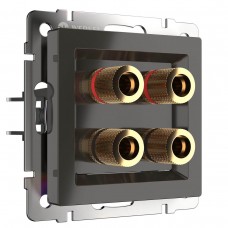 Акустическая розетка Werkel серо-коричневый WL07-AUDIOx4 4690389086564 Акустическая розетка Werkel серо-коричневый WL07-AUDIOx4 4690389086564