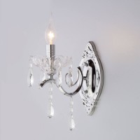 Бра Eurosvet 3188/1 хром/прозрачный хрусталь Strotskis Бра Eurosvet 3188/1 хром/прозрачный хрусталь Strotskis