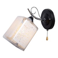 Бра IMEX MD.1087-1-W BK+CH Бра IMEX MD.1087-1-W BK+CH