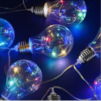 Гирлянда на солнечных батареях 400см разноцветная Uniel Лампочки USL-S-126/PT4000 Bulbs UL-00003332