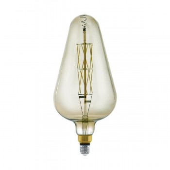 Лампа светодиодная диммируемая филаментная Eglo E27 8W 3000K дымчатая 11842