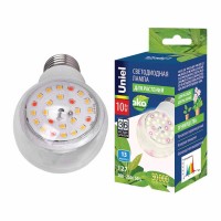 Лампа светодиодная для растений Uniel E27 10W прозрачная LED-A60-10W/SPFB/E27/CL PLP30WH UL-00007404 Лампа светодиодная для растений Uniel E27 10W прозрачная LED-A60-10W/SPFB/E27/CL PLP30WH UL-00007404