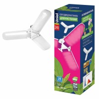 Лампа светодиодная для растений Uniel E27 24W матовая LED-P65-24W/SPSB/E27/FR/P3 PLP32WH UL-00007407 Лампа светодиодная для растений Uniel E27 24W матовая LED-P65-24W/SPSB/E27/FR/P3 PLP32WH UL-00007407