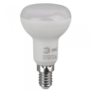 Лампа светодиодная ЭРА E14 6W 4000K матовая LED R50-6W-840-E14 Б0020556