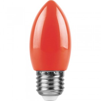 Лампа светодиодная Feron E27 1W красная LB-376 25928