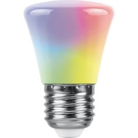 Лампа светодиодная Feron E27 1W RGB матовая LB-372 38128 Лампа светодиодная Feron E27 1W RGB матовая LB-372 38128