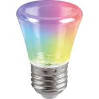 Лампа светодиодная Feron E27 1W RGB прозрачный LB-372 38131 Лампа светодиодная Feron E27 1W RGB прозрачный LB-372 38131