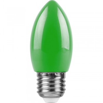 Лампа светодиодная Feron E27 1W зеленая LB-376 25926