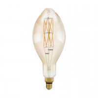 Лампа светодиодная филаментная диммируемая Eglo E27 8W 2100К янтарь 11685 Лампа светодиодная филаментная диммируемая Eglo E27 8W 2100К янтарь 11685