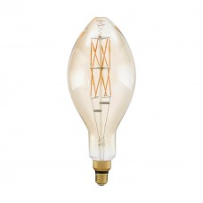 Лампа светодиодная филаментная диммируемая Eglo E27 8W 2100К янтарь 11685