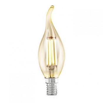 Лампа светодиодная филаментная Eglo E14 4W 2200К янтарь 11559