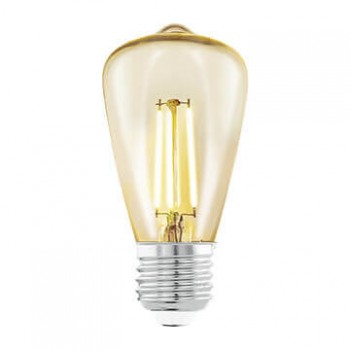 Лампа светодиодная филаментная Eglo E27 3,5W 2200К янтарь 11553