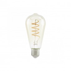 Лампа светодиодная филаментная Eglo E27 4W 2200К янтарь 11681