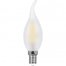 Лампа светодиодная филаментная Feron E14 11W 4000K Свеча на ветру Матовая LB-714 38011