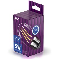 Лампа светодиодная филаментная REV G45 E27 5W 4000K дневной свет шар 32484 3 Лампа светодиодная филаментная REV G45 E27 5W 4000K дневной свет шар 32484 3