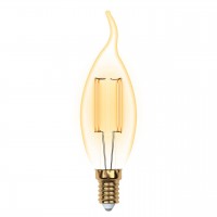 Лампа светодиодная филаментная Uniel E14 5W 2250K прозрачная LED-CW35-5W/GOLDEN/E14 GLV21GO UL-00002397 Лампа светодиодная филаментная Uniel E14 5W 2250K прозрачная LED-CW35-5W/GOLDEN/E14 GLV21GO UL-00002397
