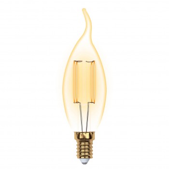 Лампа светодиодная филаментная Uniel E14 5W 2250K прозрачная LED-CW35-5W/GOLDEN/E14 GLV21GO UL-00002397