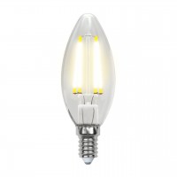 Лампа светодиодная филаментная Uniel E14 5W 3000K прозрачная LED-C35-5W/WW/E14/CL/MB GLM10TR UL-00002367 Лампа светодиодная филаментная Uniel E14 5W 3000K прозрачная LED-C35-5W/WW/E14/CL/MB GLM10TR UL-00002367
