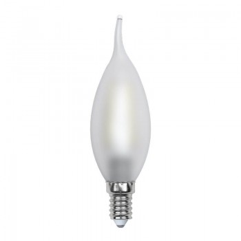Лампа светодиодная филаментная Uniel E14 6W 3000K матовая LED-CW35-6W/WW/E14/FR PLS02WH UL-00000306