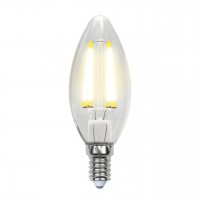 Лампа светодиодная филаментная Uniel E14 6W 4000K прозрачная LED-C35-6W/NW/E14/CL PLS02WH UL-00001373