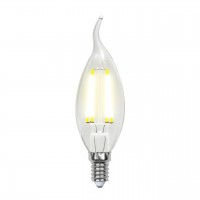 Лампа светодиодная филаментная Uniel E14 6W 4000K прозрачная LED-CW35-6W/NW/E14/CL PLS02WH UL-00001374