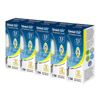 Набор светодиодных ламп филаментная Uniel E14 7,5W 3000K прозрачная LED-C35-7,5W/WW/E14/CL GLA01TR UL-00008081 Набор светодиодных ламп филаментная Uniel E14 7,5W 3000K прозрачная LED-C35-7,5W/WW/E14/CL GLA01TR UL-00008081