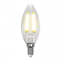 Лампа светодиодная филаментная Uniel E14 7,5W 3000K прозрачная LED-C35-7,5W/WW/E14/CL GLA01TR UL-00003245