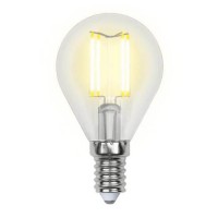 Лампа светодиодная филаментная Uniel E14 7,5W 3000K прозрачная LED-G45-7,5W/WW/E14/CL GLA01TR UL-00003250 Лампа светодиодная филаментная Uniel E14 7,5W 3000K прозрачная LED-G45-7,5W/WW/E14/CL GLA01TR UL-00003250