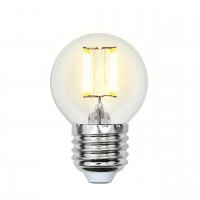 Лампа светодиодная филаментная Uniel E27 6W 4000K прозрачная LED-G45-6W/NW/E27/CL PLS02WH UL-00001370 Лампа светодиодная филаментная Uniel E27 6W 4000K прозрачная LED-G45-6W/NW/E27/CL PLS02WH UL-00001370