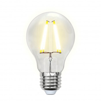 Лампа светодиодная филаментная Uniel E27 8W 4000K прозрачная LED-A60-8W/NW/E27/CL PLS02WH UL-00001372