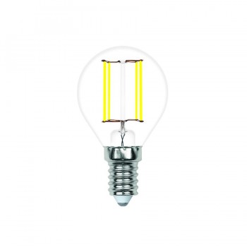 Лампа светодиодная филаментная Volpe E14 4W 3000K прозрачная LED-G45-4W/3000K/E14/CL/SLF UL-00008312