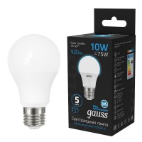 Лампа светодиодная Gauss E27 10W 6500K матовая 102502310 Лампа светодиодная Gauss E27 10W 6500K матовая 102502310
