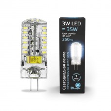 Лампа светодиодная Gauss G4 3W 4100K прозрачная 107707203