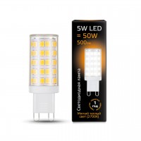 Лампа светодиодная Gauss G9 5W 4100К прозрачная 107309205 Лампа светодиодная Gauss G9 5W 4100К прозрачная 107309205