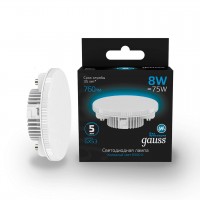Лампа светодиодная Gauss GX53 6W 6500K матовая 108008308 Лампа светодиодная Gauss GX53 6W 6500K матовая 108008308
