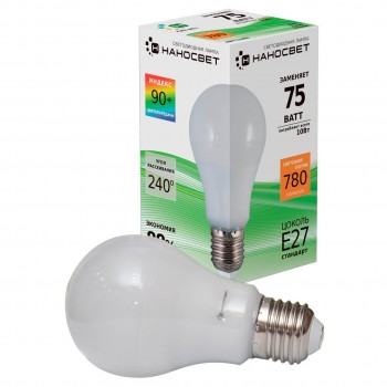 Лампа светодиодная Наносвет E27 9W 3000K матовая LE-GLS-75/E27/930 L162