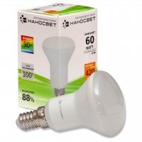 Лампа светодиодная рефлекторная Наносвет E14 5W 3000K матовая LE-R50-60/E14/930 L112 Лампа светодиодная рефлекторная Наносвет E14 5W 3000K матовая LE-R50-60/E14/930 L112