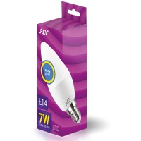 Лампа светодиодная REV C37 Е14 7W 2700K теплый свет свеча 32349 5 Лампа светодиодная REV C37 Е14 7W 2700K теплый свет свеча 32349 5